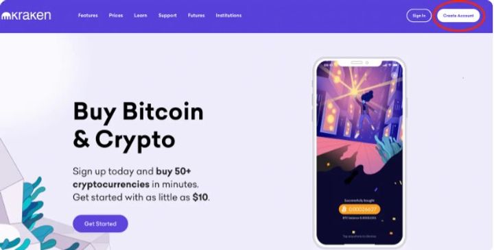 kraken sign up